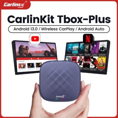 CarlinKit 8+128G Wireless CarPlay TV Ai Box Plus 6125 Android 13 Netflix YouTube