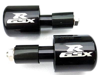 Suzuki GSXR600 GSXR750 GSXR1000 Black Bar Ends Bar End Weight With GSXR Logo Ex - Picture 6 of 6