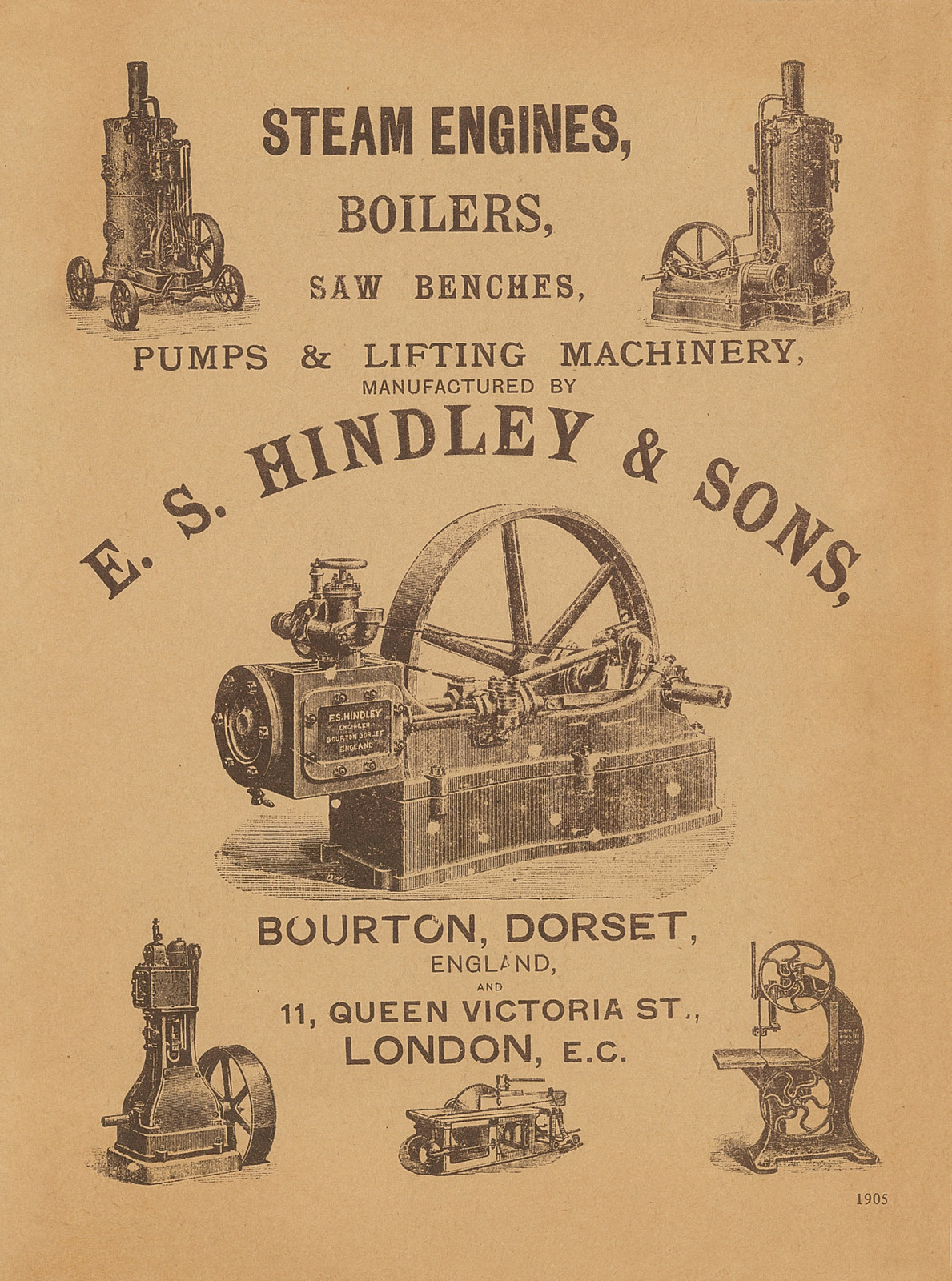 Hindley Bourton Dorset Steam Engine Pump Catalog 1905 eBay UK
