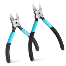 DURATECH 2PC Heavy Duty Flush Cutter 5" 6" Wire Cutter Tile Cutter Cutting Plier
