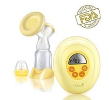 QQcute Single Electric Breast Pump Comfort Breastpump Breastfeeding Kit with Por