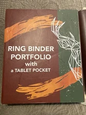 Wundermax Portfolio Binder Zippered Padfolio With Tablet Pocket Vegan Leather 🎁