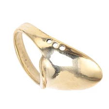 (24)Brass Archery Thumb Ring Portable Finger Protector With Anti Lost Rope FF