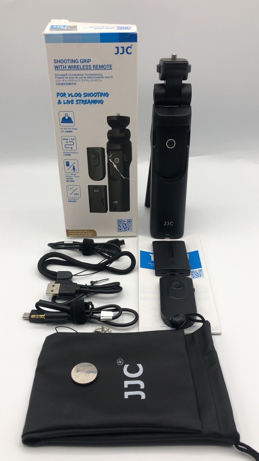 JJC Shooting Grip for Fuji Camera Vlog – Replace Fujifilm RR-100 Shutter Release