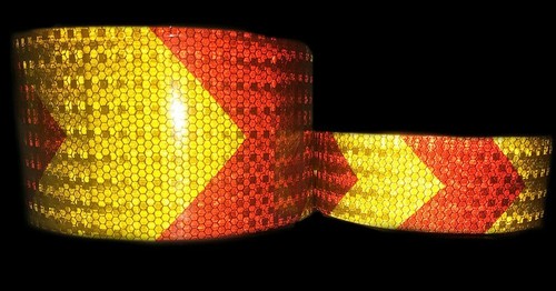 Red & Yellow Arrow Chevron Reflective Tape High Hi Vis Viz Tape - VAT ...