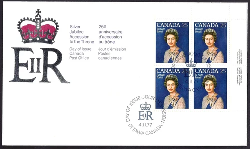 Canada   #704 URpb    "SILVER JUBILEE"     Brand New  1977 First Day Cover
