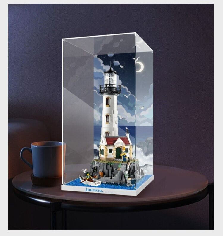 Display Case for LEGO Ideas Motorized Lighthouse Premium Acrylic Case with theme
