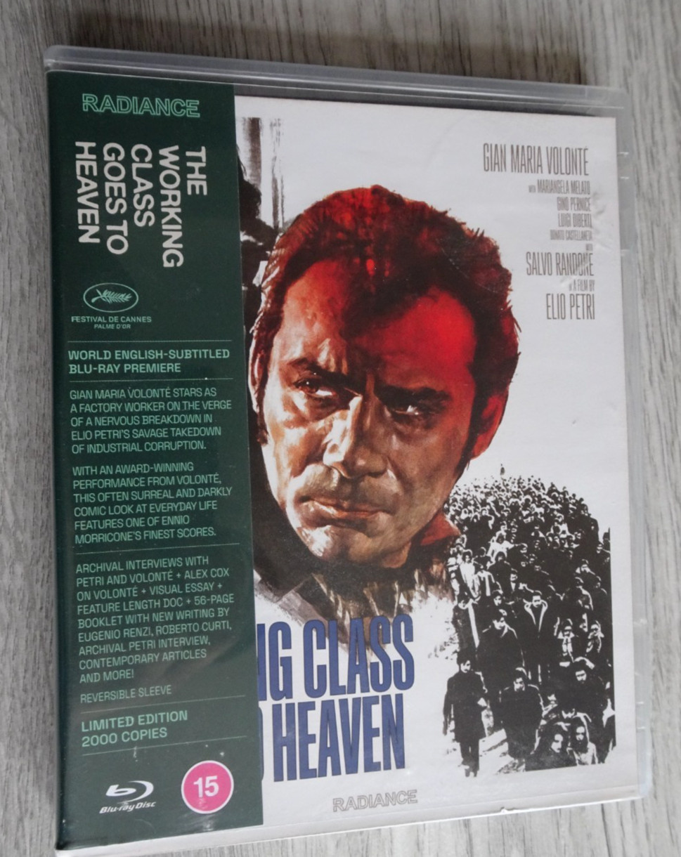 Working Class Goes to Heaven Blu-ray Radiance Films #1 OOP Ltd Ed Elio Petri
