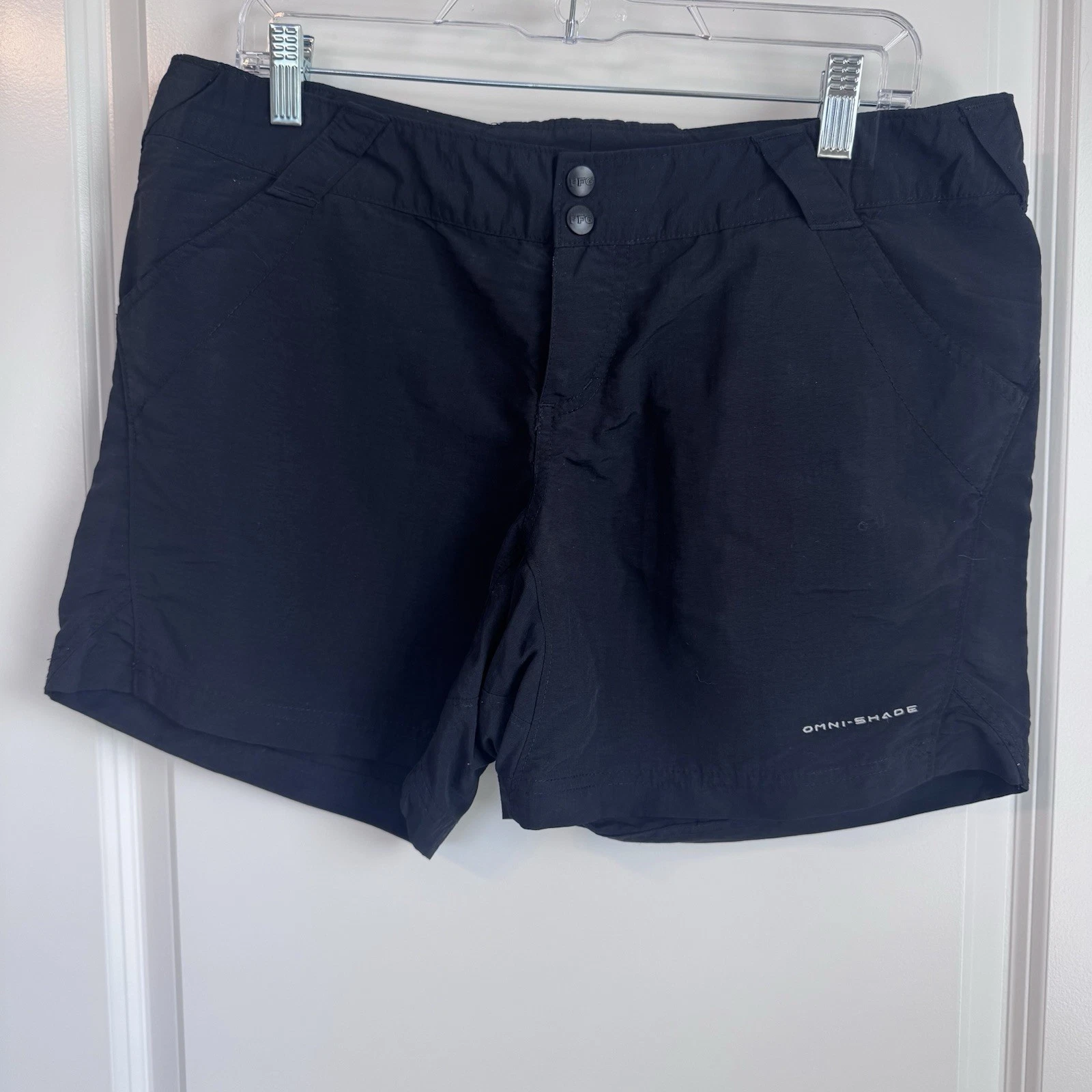 Columbia Men's PFG Omni-Shade Fishing Shorts, Black, Size L (36W 5” Inseam)
