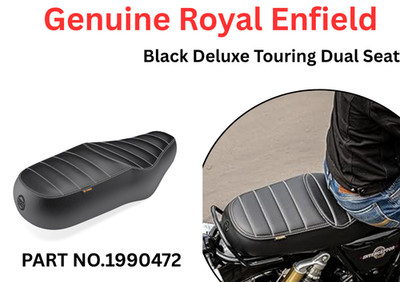 DELUXE TOURING DOUBLE SEAT BLACK FITS ROYAL ENFIELD INTERCEPTOR 650...