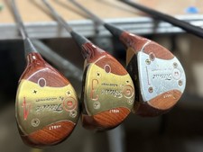 Vintage Titleist Acushnet Persimmon Woods 1 3 4 RH w/ Original Headcovers