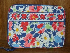 Vera Bradley Floral iPad Tablet eReader Sleeve Case Zip Cover Quilted