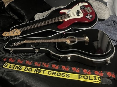  read description  takamine g series HARD CASE and 4 string Ariana pbasS