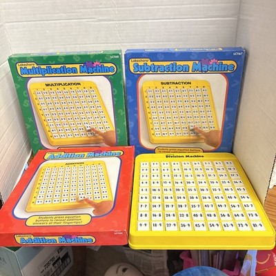 Lakeshore Math Machines Addition Subtraction Multiplication & Division Set Of 4