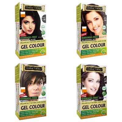 Indus Valley Damage Free Natural Gel Hair Color dye Unisex  (65 ML) Trial Pack