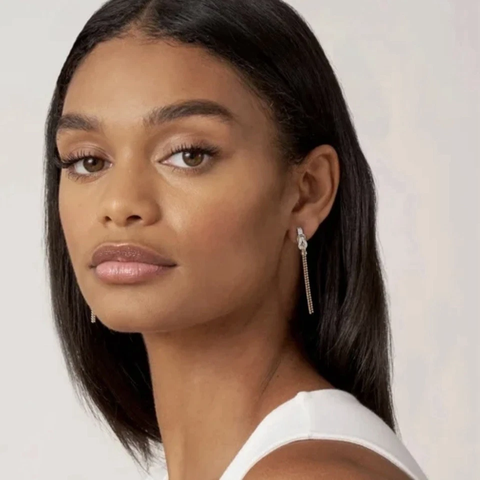 Brincos de borla de diamante LAGOS Newport ouro 18K e prata esterlina e caixa de presente - Imagem 2 de 4