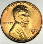 1955-S Lincoln Wheat Cent Penny GEM RD BU From an Original Bank Roll Beauty 4078