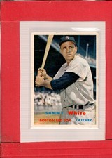 1957 Topps #163 Sammy White VG Very Good Red Sox ID:65919