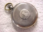 Vintage STERLING SILVER large antique early 1800 Pcln Dial BREGUET pocket watch