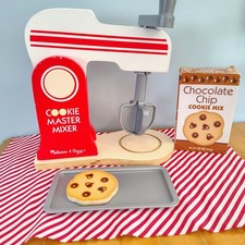 Melissa Doug Cookie Master Mixer Wooden Play Set Red White Kitchen Toy 9356