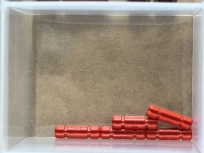 LEGO Parts - Red Technic, Axle 2L Notched - No 32062 - QTY 5