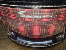 Vintage 1950s Emerson Portable Record Player Red Plaid As-Is / Repair