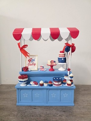 Stars and Stripes Patriotic 4th of July Americana Desert Cart New