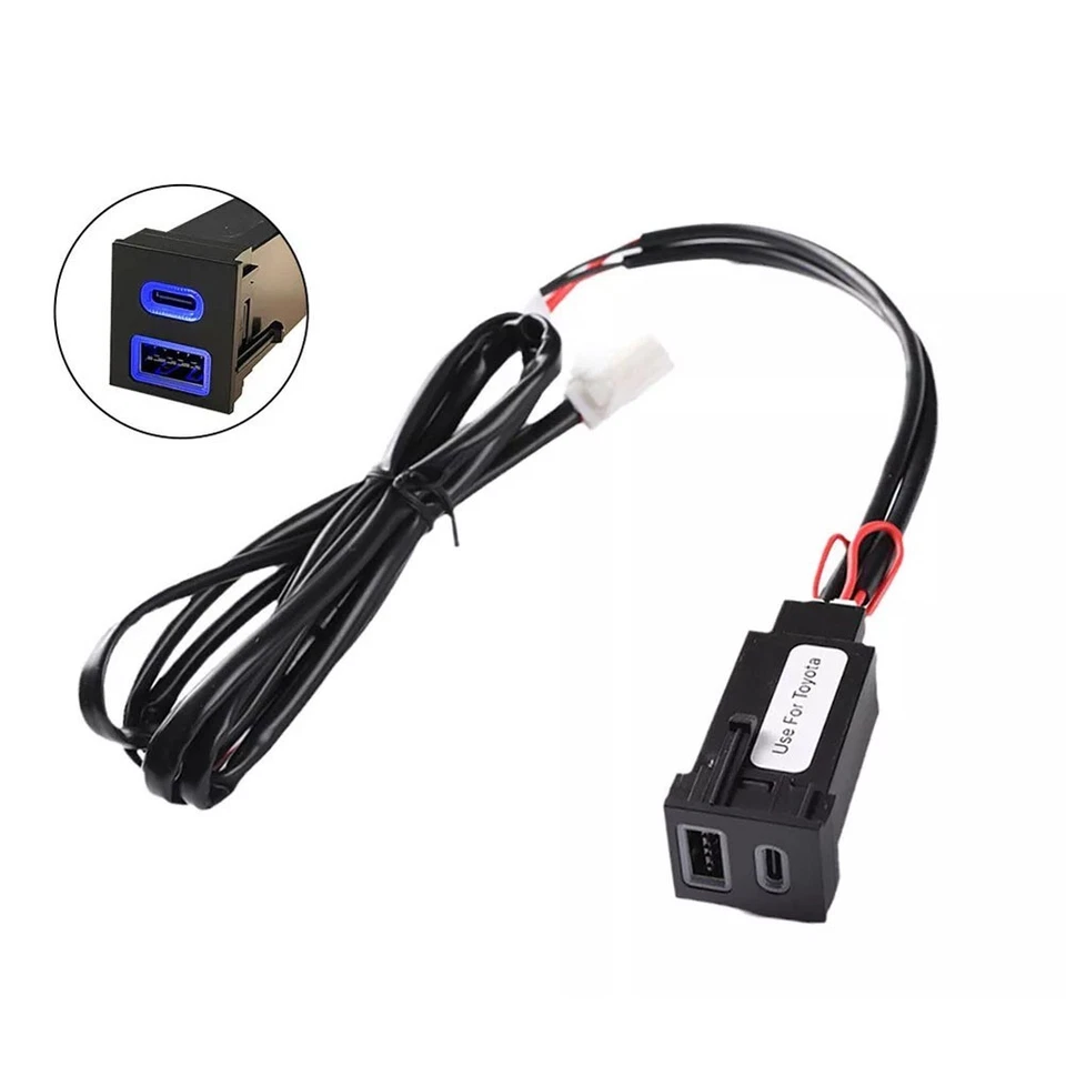 USB C PD Charging Port for For TOYOTA For RAV4 Car Charger Right Position - Image 4 of 4