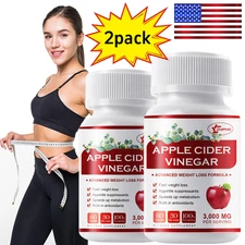 Apple Cider Vinegar 120 Capsules - 3000mg with The Mother ACV Vegan Keto Pills