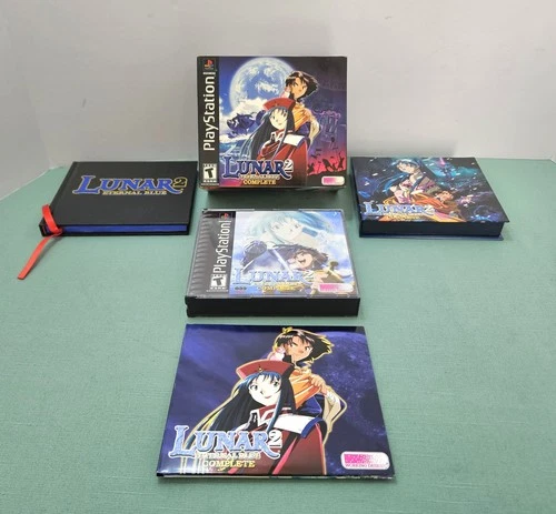 Lunar 2: Eternal Blue Complete PS1 Playstation 1 CIB W/ Pendant & Map