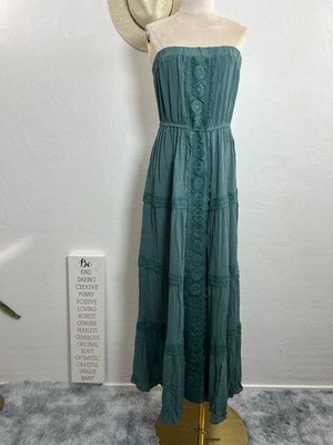 Justify maxi summer sun dress M lace  festival cottage core boho western gypsy