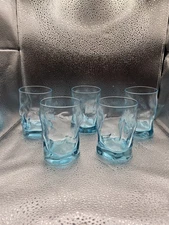 Bormioli Rocco Blue Sorgente Double Old Fashion Glassware Set of 5
