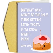 Oamiolek Funny Birthday Card for Husband Wife, 8.5 inches x 5.7 inches, 33