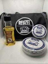 REUZEL Travel Bag W/ 3.38 oz. Daily Shampoo 4 oz. Pomade  1.3 oz. Pomade