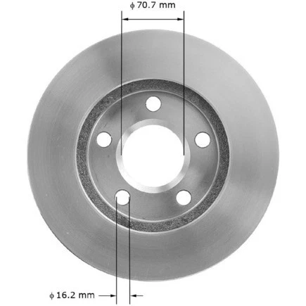 Rotor de freio a disco Bendix PRT5250 compatível com 1997 2005 Century para Buick - Imagem 2 de 4