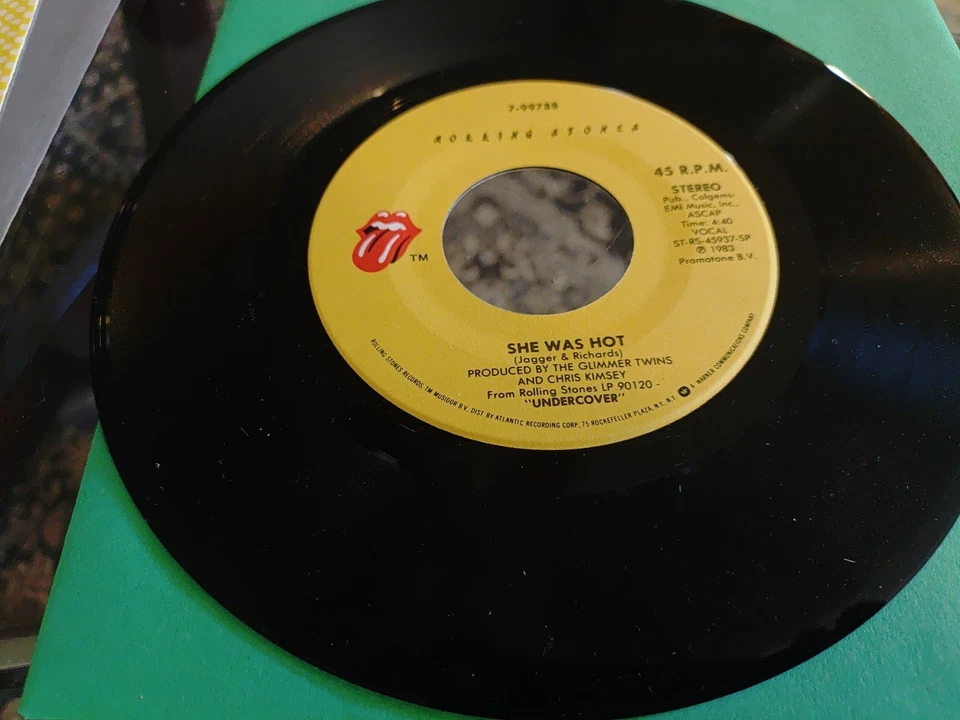Rolling Stones 'She Was Hot' 45RPM Vinyl 7" With Picture Sleeve Near Mint  - Image 4 of 4