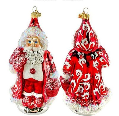 Ornament King RUBY ROXBURY (48005) Santa Glass Ornament (207) -POLAND