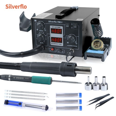 #ad #ad Silverflo Soldering Station T12 Hot Air Rework Station Desoldering Rework $119.99