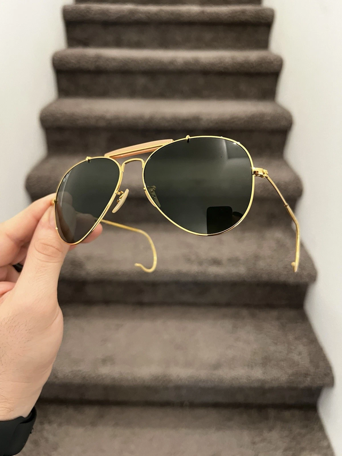 NEW Ray Ban Outdoorsman G Frame Green Classic G 15 RB3030 58mm ADJUSTABLE