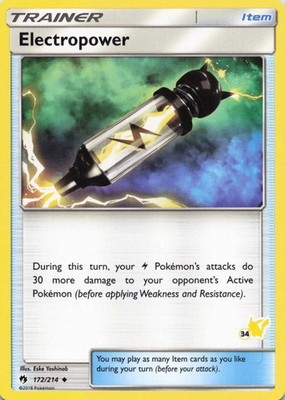 Electropower - (#34 Pikachu Stamped) Promo Normal Battle Academy 172/214 LP