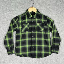 Dixxon Flannel Co Shirt Youth Boys S DFC Youth Division Green Button Up Flannel