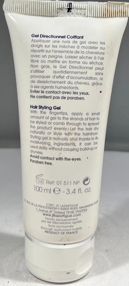 J.F. Gel de peinado Lazartigue, 3,4 oz. Foto 2 de 2