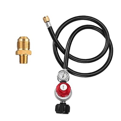 Einstellbarer Druck Propanregler eingebautes 0-60 PSI Manometer 4 Fuß Schlauch enthalten