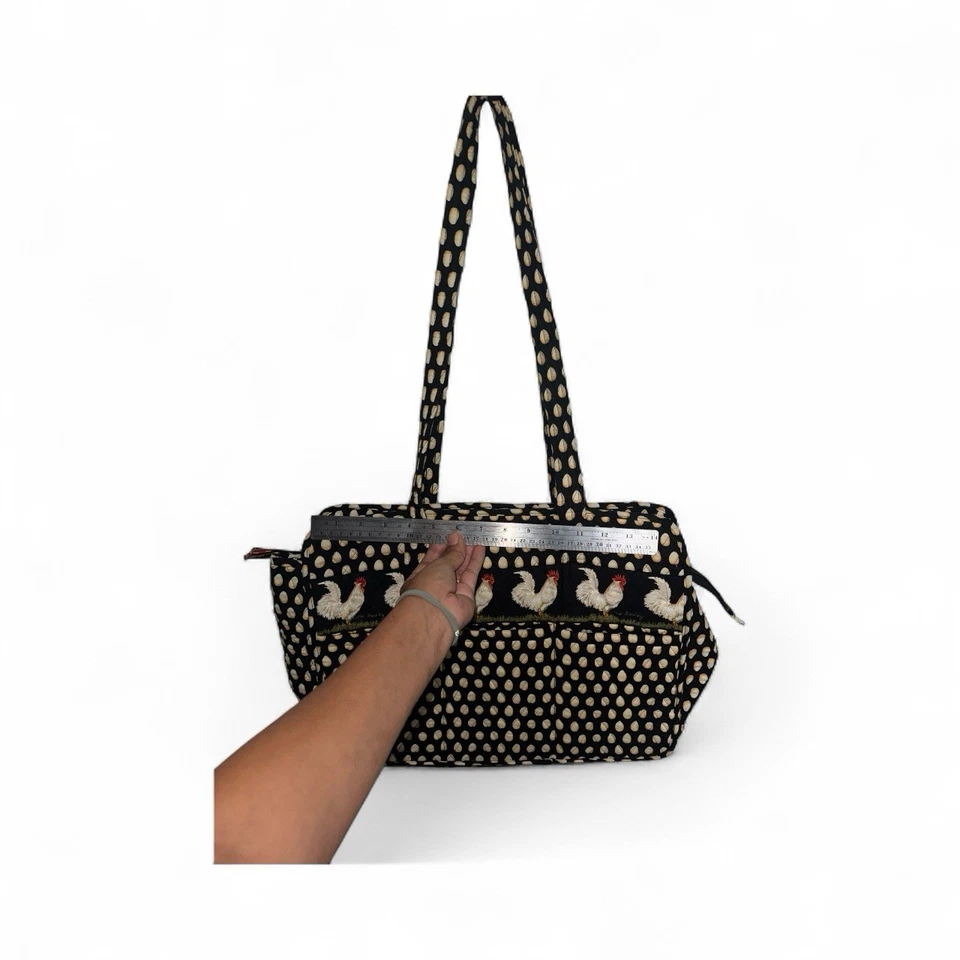 Retired Vintage Vera Bradley Chanticleer Rooster Eggs Tote Bag Purse - Image 4 of 4