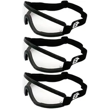 3 Set Birdz Wing Sky Diving Parasailing Goggles Clear + Storage Bags