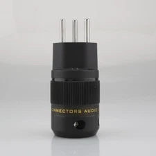 HIFI Swiss Rhodium Plated power plug 10A 250V Audio Grade Male Power Connector