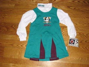 NEW Anaheim Mighty Ducks Girls Cheerleader Dress Size 4 Cheerleading Cheer Shirt NEW Anaheim Mighty Ducks Girls Cheerleader Dress Size 4 Cheerleading Cheer Shirt