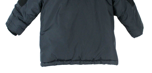 DKNY Cappotto Invernale Cappuccio Isolato Ecopelliccia Logo Doppia Chiusura Grigio Nero Taglia 2T - Foto 12 di 18