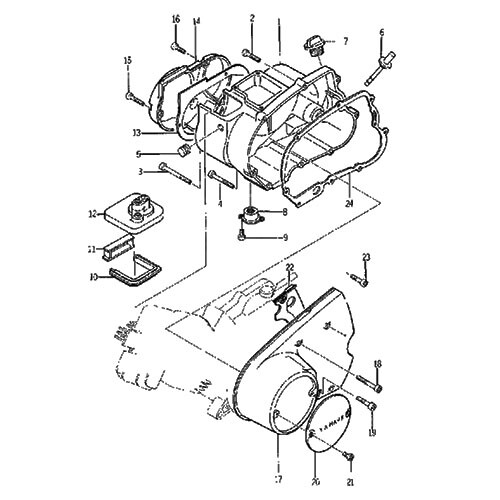 Kit vis inox PHILLIPS pour réparer et protéger le moteur YAMAHA YL2C 100