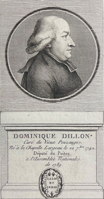 Dominique Dillon Pouzauges Vendée (1742-1806) Hon East Generäle Vendée 1789